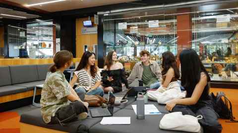 Group of Science Students in the study space