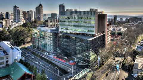 Aerial view of the University of Auckland's new science building