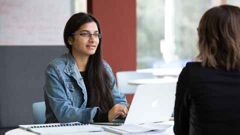 Students studying at a desk