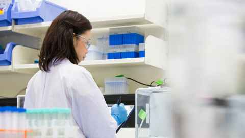 Student in laboratory