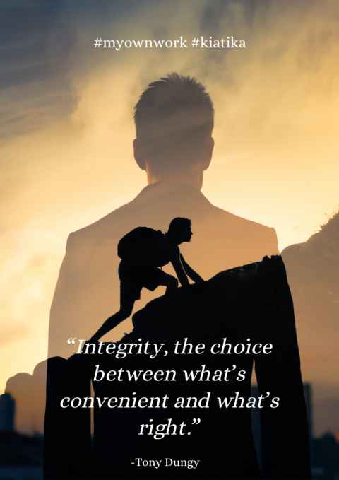 Integrity the choice between - 1