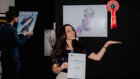 2025 Research Showcase winner Cristal Salatas at the University of Auckland