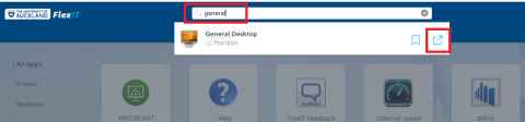 Screenshot of FlexIT showing the word "general" in the search box.