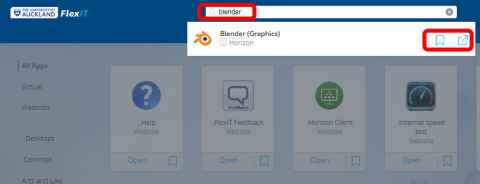 Screenshot of FlexIT showing that an application has been selected