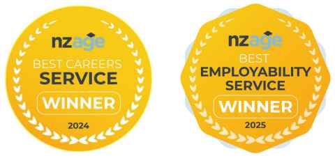 2024 NZAGE Award badge for Best Careers Service