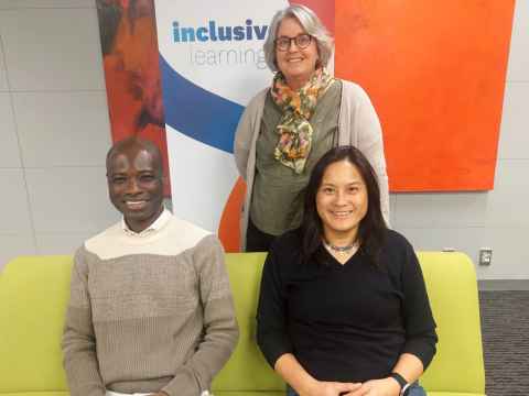 Inclusive Learning Advisers: Kwame Otu-Danquah, Dulcie Brake and Glenis Wong-Toi.