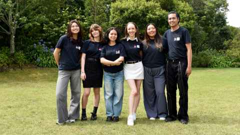 image of wellbeing equity student ambassadors sitting in a group