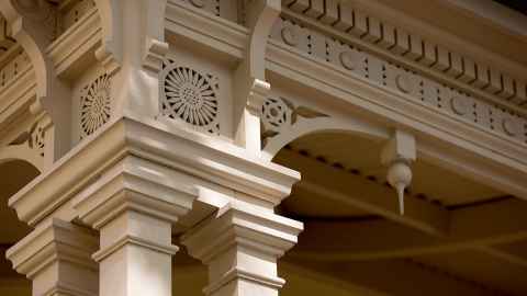 close up of clock tower