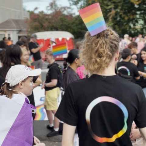 Students at the Pride March