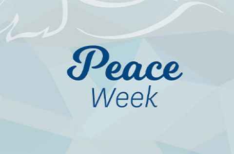 "peace week" written on a blue background