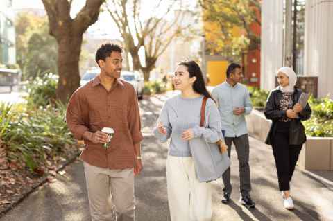 students at arts and education outside