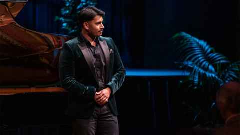 Shiddharth (Sid) Chand in performance on stage in San Francisco.