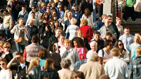 A crowded street scene