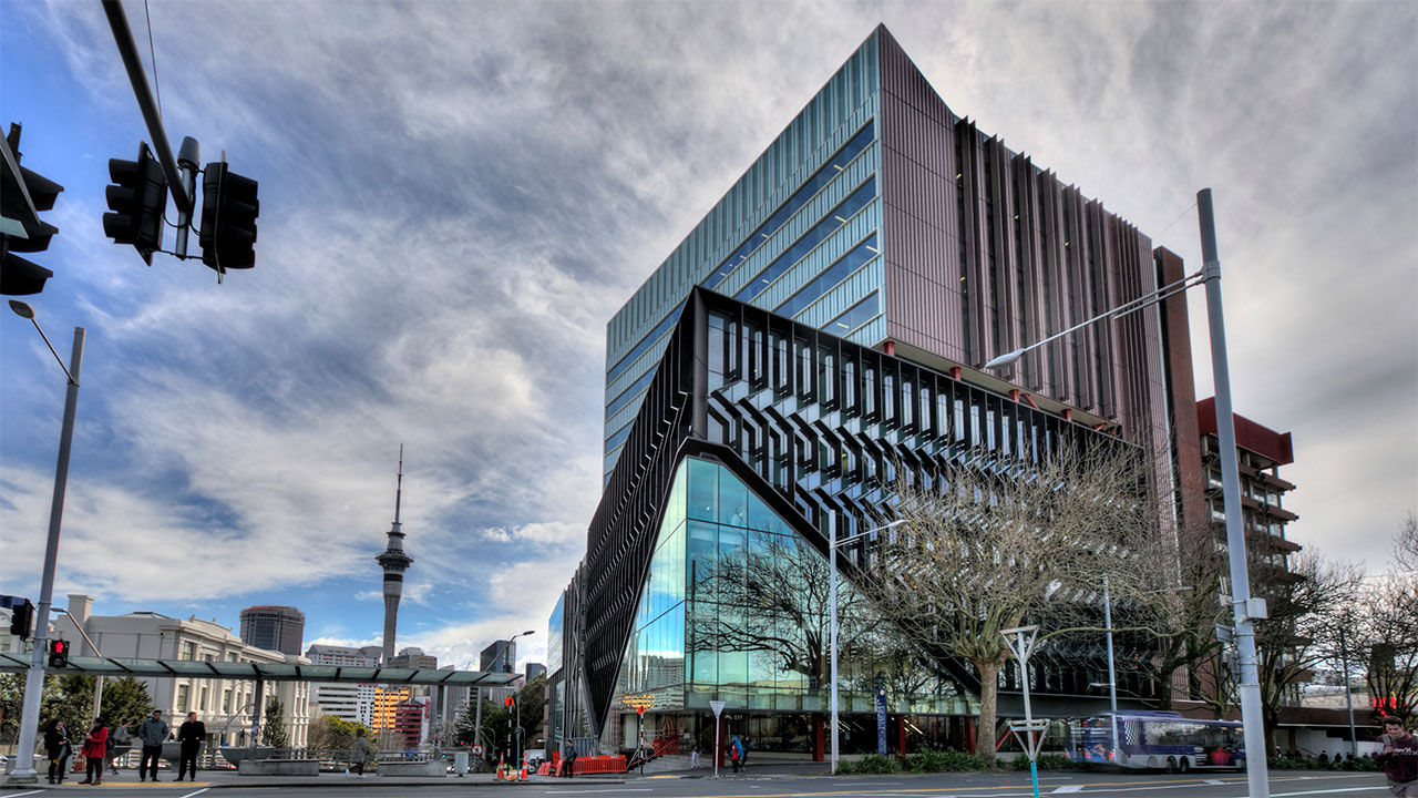 Exterior of Science Building in Symonds Street, Auckland, New Zealand